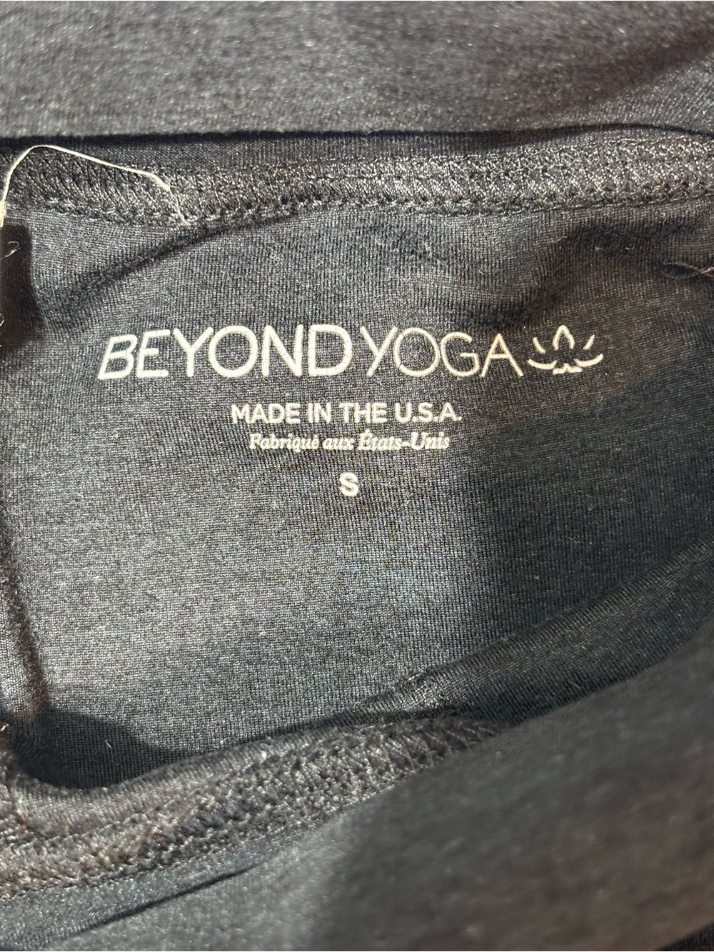Beyond Yoga Black Spacedye Commuter Midi Leggings Small Drawstring Pockets